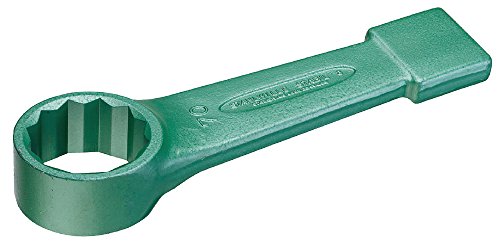 Stahlwille 42010115 Striking Face Ring Wrench - 115mm Size, 505mm Length, Chrome Alloy Steel, Drop Forged & Hardened, Ideal for Heavy Use, Green Painted, Made in Germany