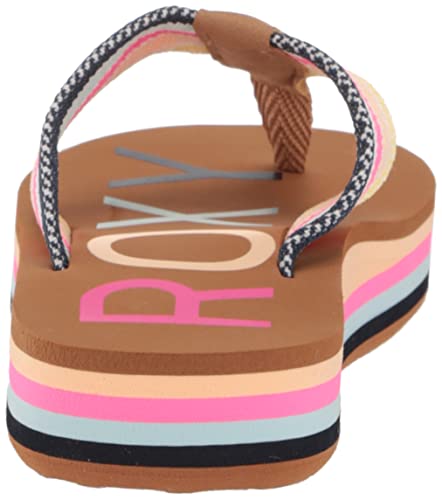 Roxy Girls Rg Chika Chunk Sandals Flip-Flop, Blue/Pink, 12 Big Kid #TOP2