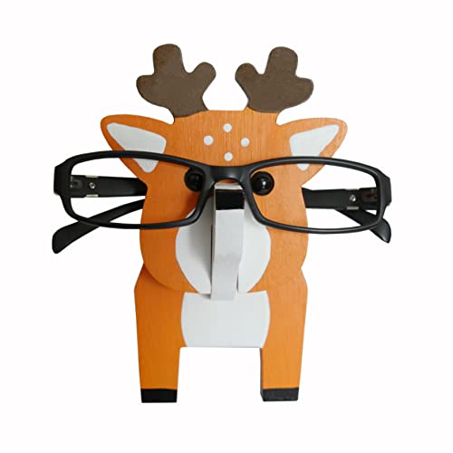LongJT Puzzle Eyeglass Holder Animal Sunglass Display Stand Home Office Desktop Animal Holiday Decoration Gift (Deer)