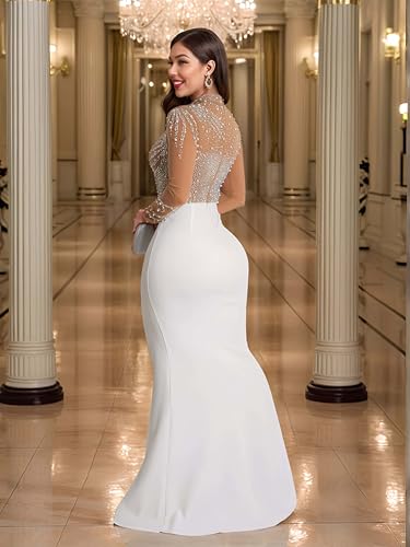 Image of Figdaw Rhinestone Embellished Formal Gowns and Evening Dresses for Women 2026