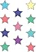 Iridescent Colorful Stars Mini Accents
