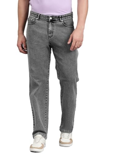 Image of KOTTY Men's Solid Straight Fit /Skinny Fit /Relaxed Fit Comfortable and Strechable Stylish Looking Jeans