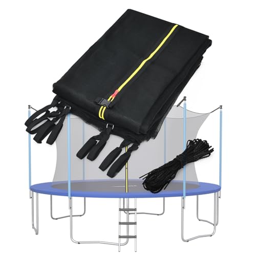 LIFEZEAL Filet de Sécurité Intérieur pour Trampoline, Filet de Remplacement pour Trampoline, Double Fermeture éclair & Boucles, Filet de Rattrapage 6/8...