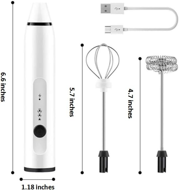 Milk foam machine Hand-held electric milk beater Egg beater automatic paint mixer Electric milk powder beater Suitable for cappuccino hot chocolate milkshake egg mix (Silver third gear with bent hook)