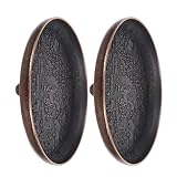 Gadpiparty Posavasos de Taza de Té Vintage de Metal Cobre, Juego de 2 Piezas Redondos, Platillos Creativos para Café y Té, Accesorios para Oficina y Decoración del Hogar, Resistentes