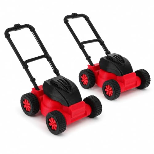 jojofuny 2pcs Lawn Mower Toy - Mini Garden 1:18 Scale Scene Landscape Decoration Collectible Display