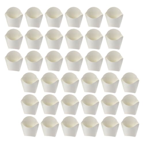 COLLBATH 30pcs Disposable French Fry Holder Blocking Snack for Parties Snack Shops Convenient Food Packaging with Elegant Design for Daily Use and Food Storage