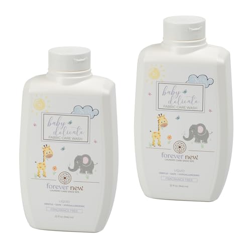Baby Forever New 32 Ounce - Liquid Fragrance Free Fabric Care Wash 2 Pack (64 Ounce Total) - Baby Laundry Detergent