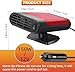 12V Car Heater, Portable Car Heater Portable Car Heater and Defroster Windshield DefoggerThat Plugs into Cigarette LighterWindshield Defogger and Defroster (Red)