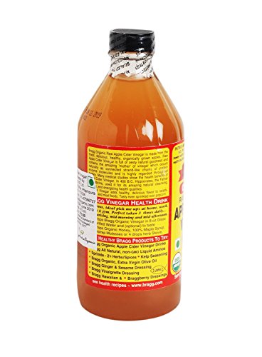 Bragg Organic Apple Cider Vinegar with the mother - Bio Apfelessig mit Essigmutter, roh und ungefiltert, 473 ml