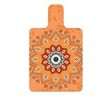 FANSU Esterilla de Pilates Pilates Reformer, Mandala 3D Mat de Gamuza Plegable Pad Antideslizante Portátil Pilates Mat para Viajes, Yoga, Entrenamiento (Naranja,996 * 610 * 1.5mm)