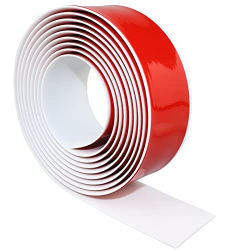 Bande de transition vinyle plat blanc 5 cm avec adhésif dos solide premium