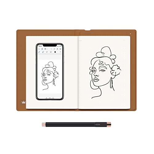 HUION Note 2-in-1 Digital Notebook Drawing Tablet with Battery-Free Pen, Bluetooth Wireless Paper Tablet Electronic Writing Pad for Note-Taking, Digital Art & Meeting, Refillable A5 Notepad, 9.5x7inch view 1