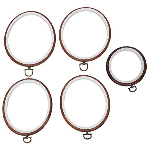 Aros de bordado circulares y ovalados Annadue para punto de cruz y costura retro