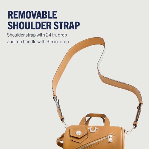 True Religion Women's Crossbody Bag, Mini Duffel Purse Handbag with Shoulder Strap4