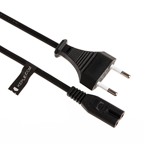 Fernseher 2 Poliges Stromkabel Euro 8 Netzkabel Kompatibel mit PS5 Samsung JVC TV, DVD, PS2 PS4 Playstation 4, HP Epson Canon Druckers Netzstecker (3m)