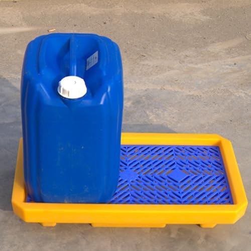 Spill Containment Platform, Leakproof Industrial Plastic Pallets, Modular Anti-Spill Trays for Warehouses, Large Capacity for Paint Buckets,