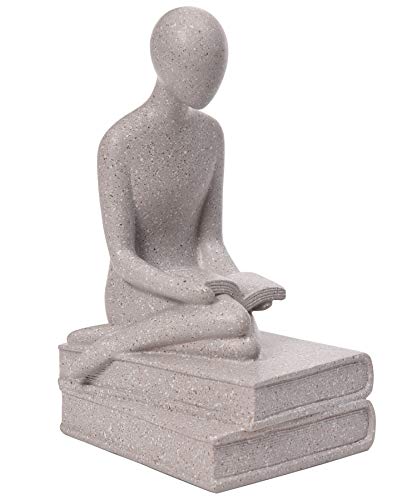 Quoowiit Modern And Simple Resin Statues, Creative Abstract Figurine Sculptures For Hallway Home Office Bookshelf Desktop Decor-143 Grey #TOP7
