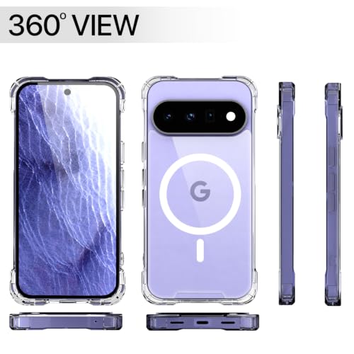 Image of Outlouders Back Cover for Google Pixel 11 /11 Pro| Magnetic-Safe | Transparent PC + TPU | Magnetic Support | Shockproof Protection Bumper Case (Transparent)
