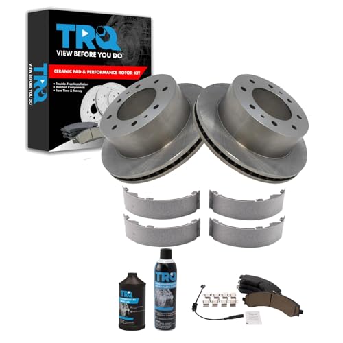 Image of TRQ Rear Brake Pad & Rotor Kit Compatible with 2020-2022 Chevrolet 2020-2022 GMC