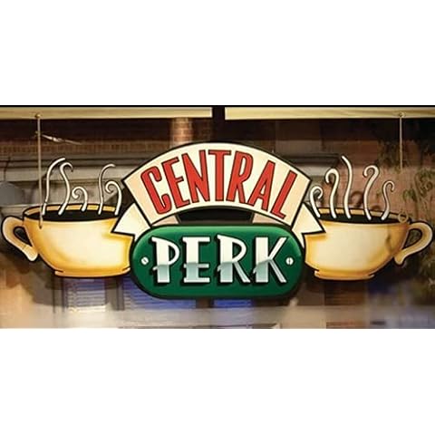 Eeypy Metal Sign Central Perk Cafe Painting Friends Tv Show Tin Sign Vintage Bar Man Cave Garage Kitchen Home Wall Decoration Art Sign 12 X 8 Inch Cover