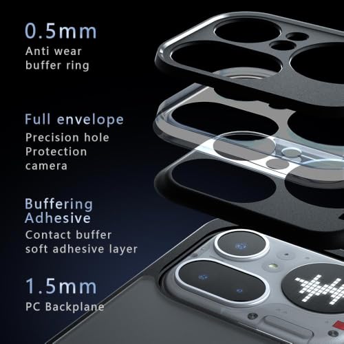 Image of Phone Case for Nothing Phone 4a Pro, Matte PC+TPU Cover, Air Bag Corner Protection, Anti-Fingerprint, Never Turns Yellow, Micro Arc Edge, Skin-Feel Texture, Black