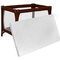 Brillars Thick Travel Cot Mattress Fits to Red-Kite, Graco 93 x 64 x 6 cm Quilted Breathable/Anti Allergenic Foam Removable Cover - UK Made