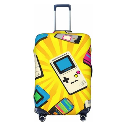 Vintage Cassette Elastic Travel Luggage Cover, Washable Spandex Suitcase Protector, Anti-Scratch Fits 18-32 Inch