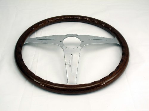 Nardi Steering Wheel - Classic - 390Mm (15.35 Inches) - African Mahogany Wood - Satin Spokes And Trim Ring - Classic Horn Button - Kba/Abe 70065 - Part # 5051.39.6300 #TOP7