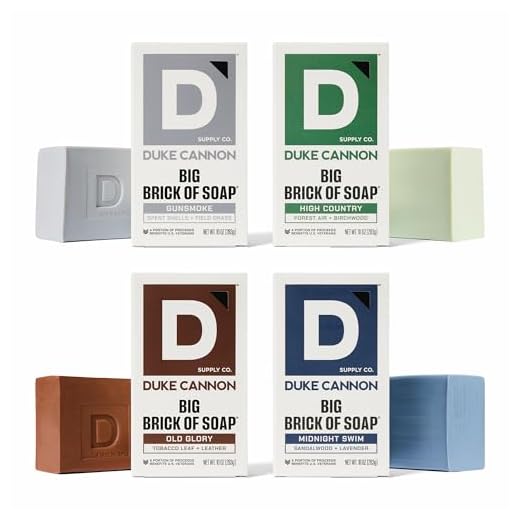 Duke Cannon Supply Co. FRONTIER 40 Big Brick of Soap Bar Variety, 4-Pack - Extra Large, Masculine Scents, 10 ounce