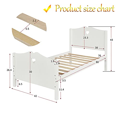 Wzfanjij Twin Bed Solid Pine Wooden Single Bed Unfinished With Slats Support Suitable For Boys Girls Kids Bedroom Wooden Bed Frame Single Bed With Headboard And Footboard Mattress Foundation #TOP2