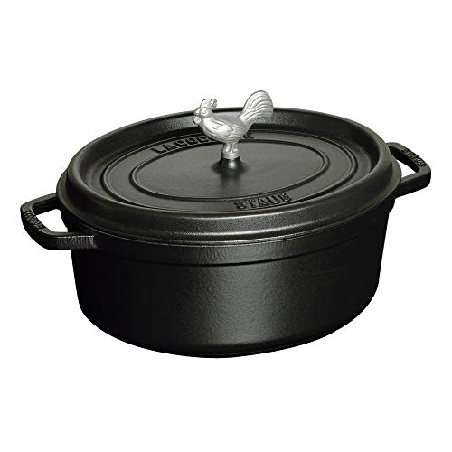Staub 1123123 Coq Au Vin 5.75 qt. Cocotte in Black Matte