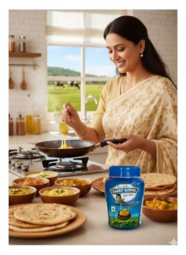 Image of DAIRY GOPAL Cow Desi Ghee Traditional Rich Flavor Pure and Healthy Desi Pure Natural Immunity Booster & Other Benifits Taste of India 1 Ltr