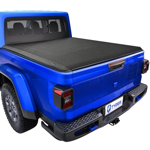 Tyger Auto T1X Soft Roll-Up in Fabric Truck Bed Tonneau Cover Compatible with 2020-2026 Jeep Gladiator JT | 5' (60") Bed | TG-BC1J9060X