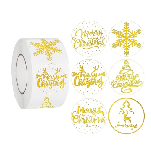 Weihnachtsaufkleber, Festliche Designvielfalt, 1 Rolle, Feiertags-Bastelaufkleber, Geschenkverpackungsetiketten, Einfach Abzuziehen Und Aufzukleben, Für Scrapbooking, Tagebuch