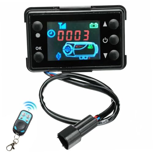 Peosaard - Réfonce diesel, accessoires de chauffage diesel, contrôleur LED de 3, 9x2, 6x0, 6 pouces avec télécommande, contrôleur pour 12V / 24V, Vevor
