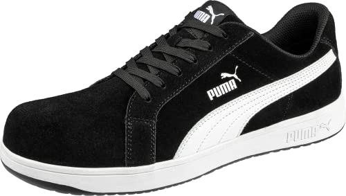 Image of Puma Women's Iconic Suede Composite Toe Industrial Shoe, Black Eh, 5.5
