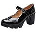 DADAWEN Femmes Mary Jane Escarpins Robe Oxford Chaussures Plateforme Escarpins Noir(B) 36