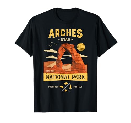 Arches National Park T-shirt Motif Arche délicate Vintage Utah Cadeau T-Shirt