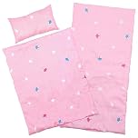 BiBi Doll Baby Doll Bedding Set with Matching Pink Quilt, Pillow & Mattress, 3 Pcs, up to 20" - Suitable for Cots, Prams, Bassinets & Cradles, Toy for Girls & Boys Aged 18 Months+
