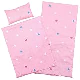 BiBi Doll Baby Doll Bedding Set with Matching Pink Quilt, Pillow & Mattress, 3 Pcs, up to 20" - Suitable for Cots, Prams, Bassinets & Cradles, Toy for Girls & Boys Aged 18 Months+