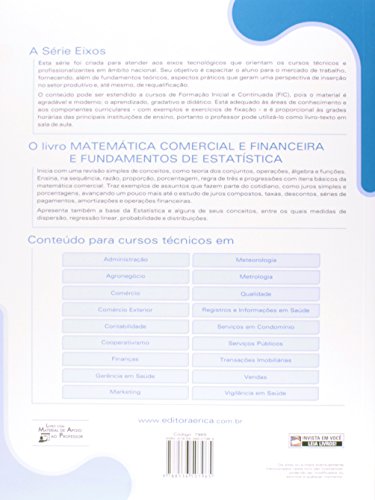 Matemática comercial e financeira e fundamentos de estatística