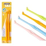 Vonmerie 2 Stück Tuft Zahnbürste, Einbüschelbürste Kleine Zahnbürste Getuftet Weich Büschelzahnbürste Trimm Single Interdental Zwischenraum Bürste(Orange)