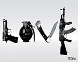 Steez Love (Weapons) Urban Political Graffiti Art Poster Print 16x20