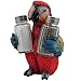 Tropical Parrot Glass Salt and Pepper Shaker Set with Holder Figurine for Beach Bar or Restaurant & Nautical Kitchen Table Decor or Decorative Macaw and Bird Sculpture Spice Rack Gifts