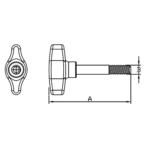White Water Bimini Hinge Thumb Screw (56098R - Round Knob 15/16”)