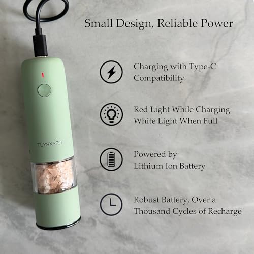 TLYSXPRO 小型電動ミル ソルト & ペッパーグラインダーセット SYMQ の商品画像 4