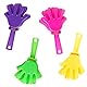 Idena 40428 - Partyspaß Handklatscher, 4 Stück, in den Trendfarben grün, lila, pink und gelb, Größe ca. 7 x 3,5 cm