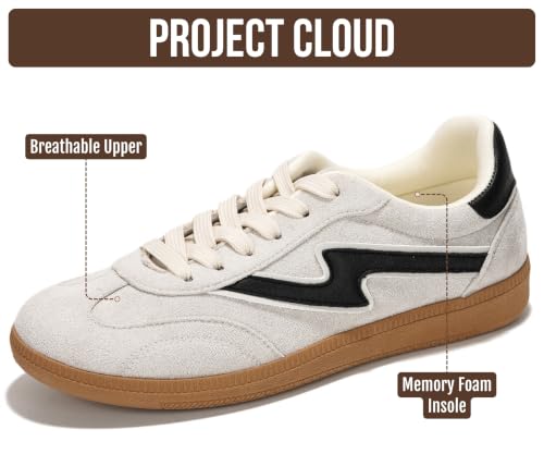 Image of Project Cloud Non-Slip Fashion Sneakers for Women, Lace-Up Shoes