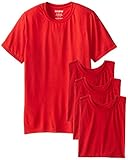 Gildan Men's Short Sleeve 4-Pack Polyester Performance T-Shirt, Red, Large
